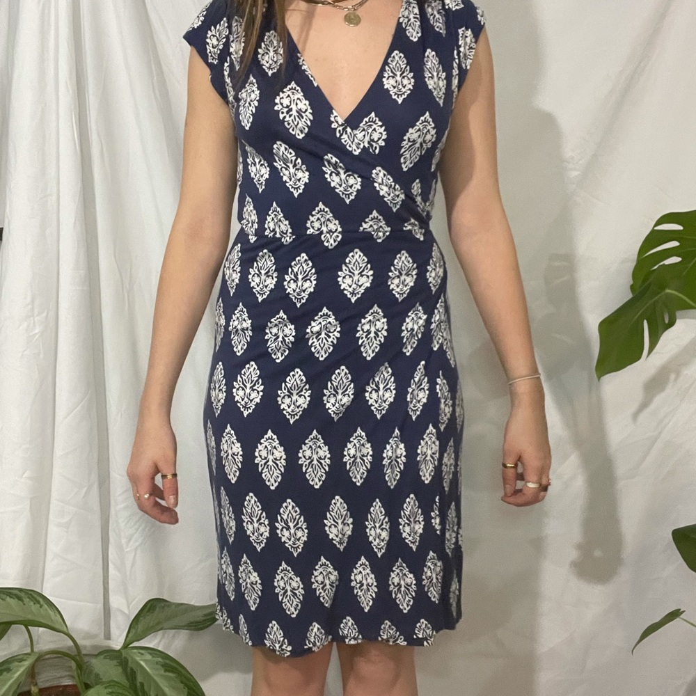 Navy Wrap Dress